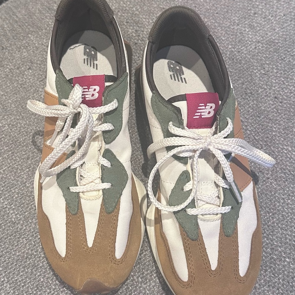 New Balance White, Green, and Brown Women's Sneakers